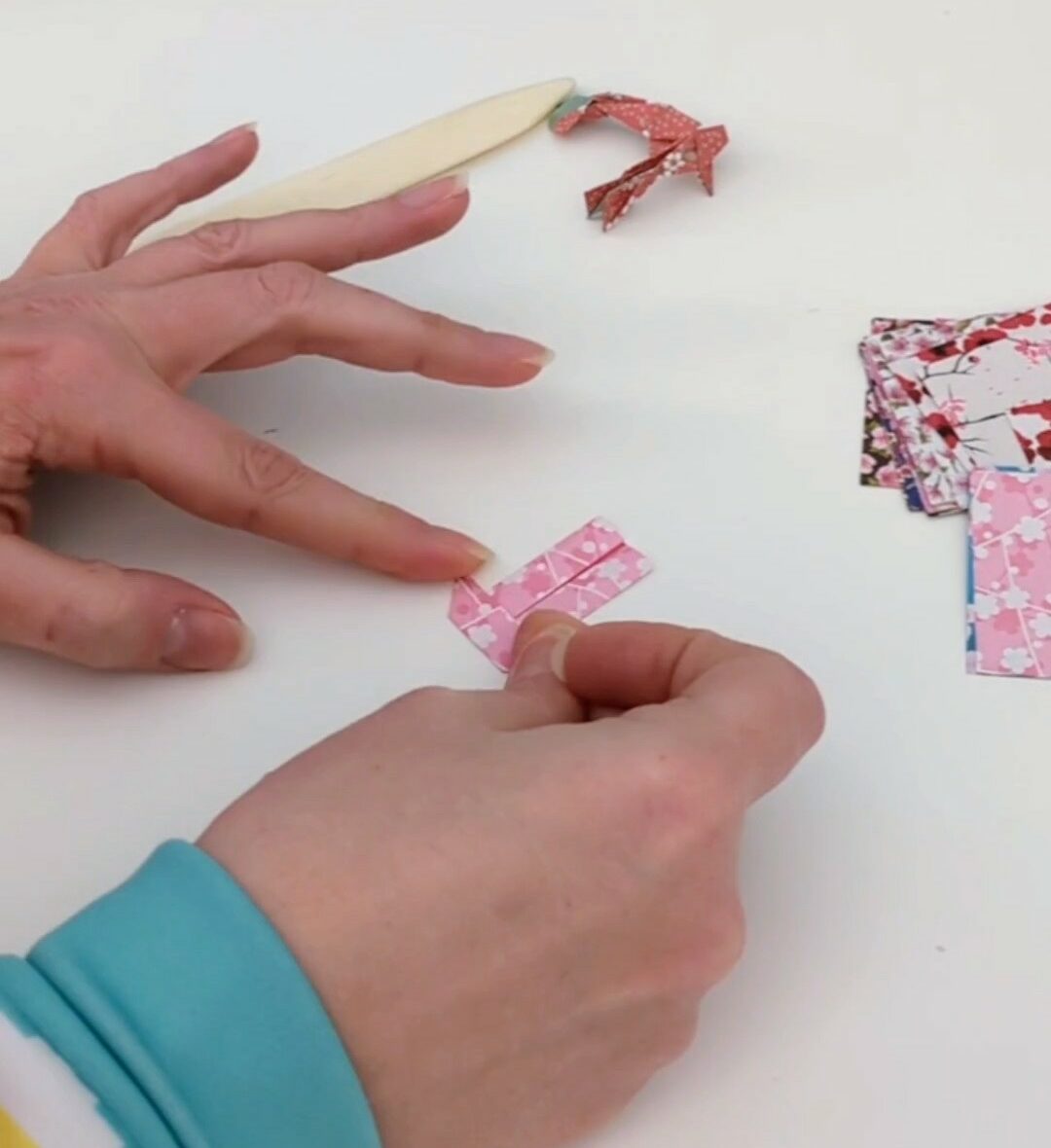 Pliage de carpe par Céline